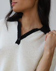 Callahan Knitwear - Doris Oversized Polo - Creme -