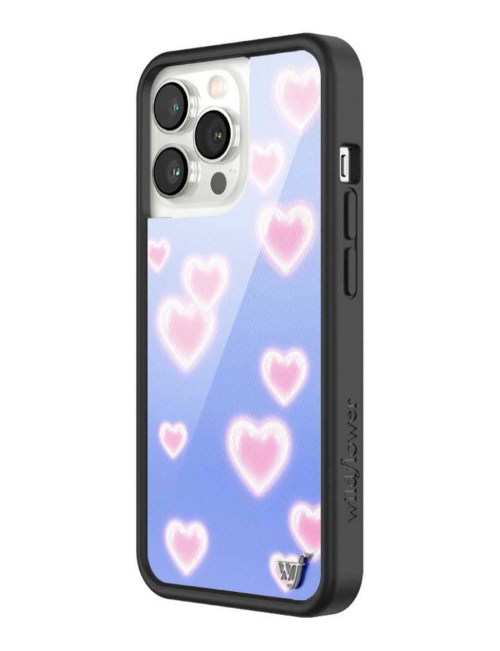 Wildflower iPhone case 13 Pro Dreamy Hearts Blue Pink Cute