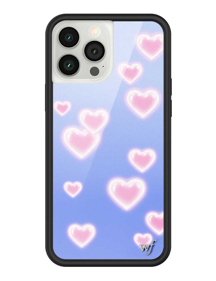 Wildflower iPhone case 13 Pro Max Dreamy Hearts Blue Pink Cute
