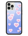 Wildflower iPhone case 13 Pro Max Dreamy Hearts Blue Pink Cute