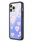 Wildflower iPhone case 13 Pro Max Dreamy Hearts Blue Pink Cute