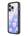 Wildflower iPhone case 14 Pro Dreamy Hearts Blue Pink Cute