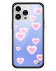 Wildflower iPhone case 14 Pro Max Dreamy Hearts Blue Pink Cute