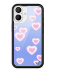 Wildflower iPhone case 16 Dreamy Hearts Blue Pink Cute