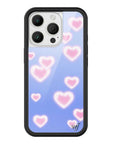 Wildflower iPhone case 16 Pro Dreamy Hearts Blue Pink Cute