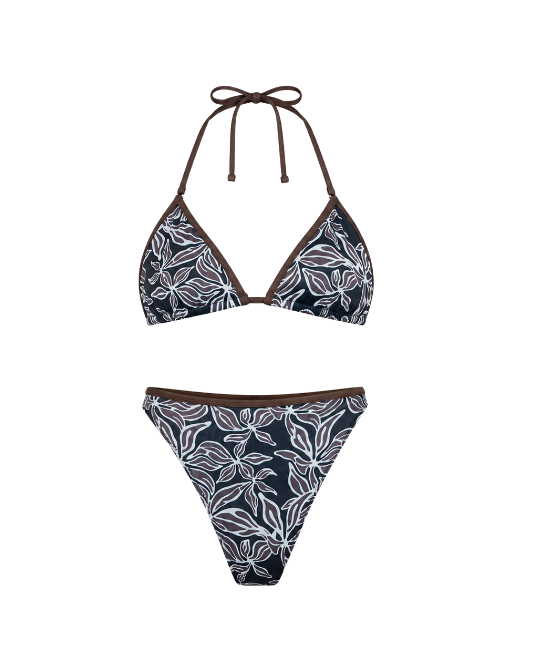 Noserider Surf Club - Triangle Surf Bikini Top in Dark Tropics -