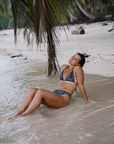 Noserider Surf Club - Triangle Surf Bikini Top in Dark Tropics -