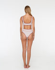 Noserider Surf Club - High Waisted Surf Bikini Bottom in Banda Lines -