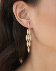 Ettika - Oval Dome Baguette Dangle Earrings -