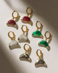 Luna Norte - Crescent Horn Huggie Hoop Earring -