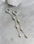 Stacked Pearl Huggie Hoop Earrings Silver