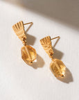 Luna Norte - Way To Shine! Gemstone Doorknocker Earrings - Citrine