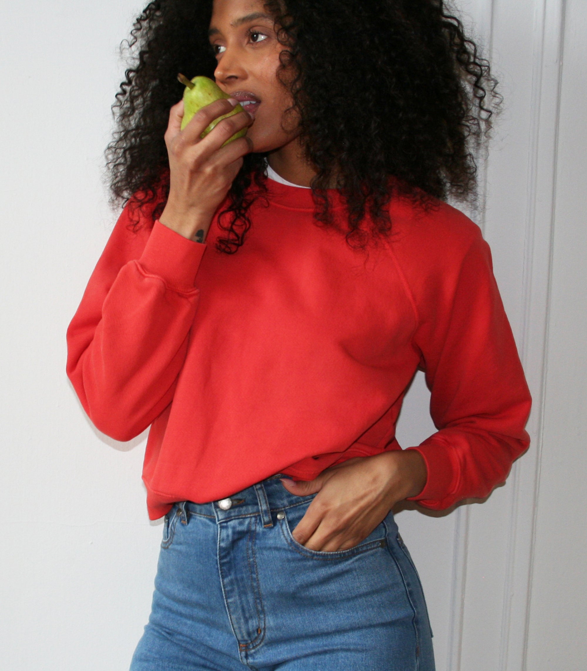 Loup - Nico Crew Neck Sweatshirt - Vermilion -