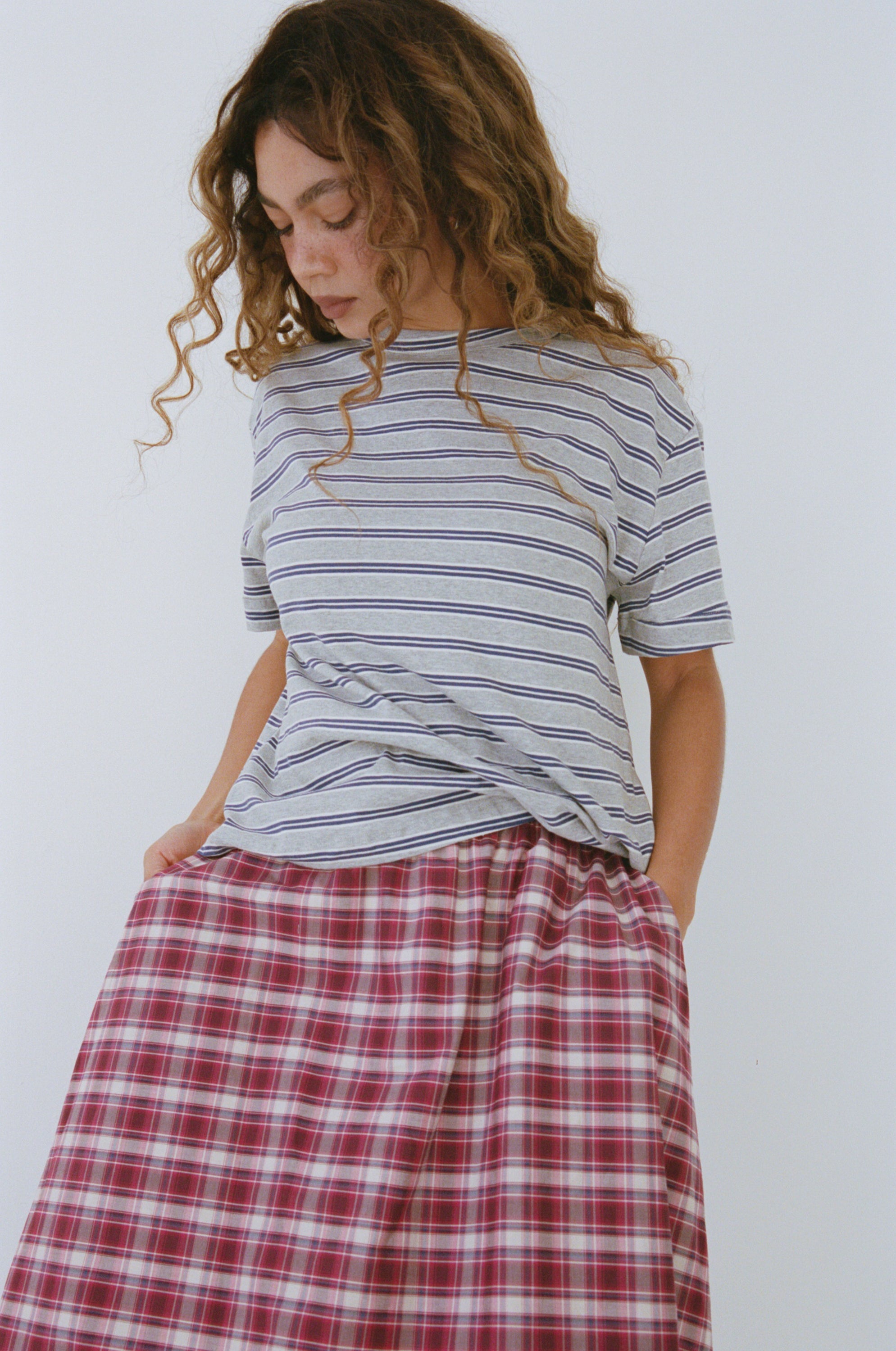 Rat Boi - Oversized Boifriend T-Shirt - Heather Stripe -