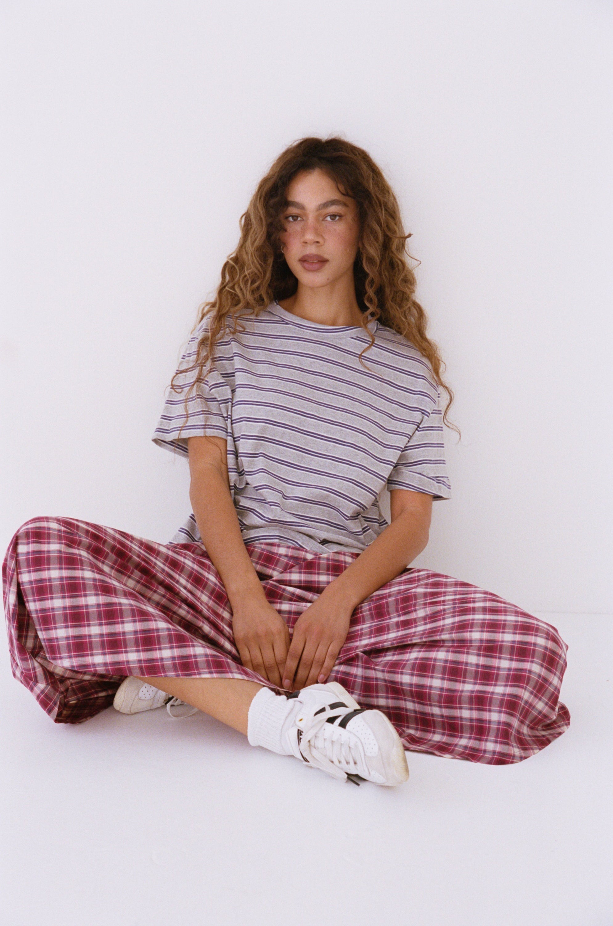Rat Boi - Oversized Boifriend T-Shirt - Heather Stripe -