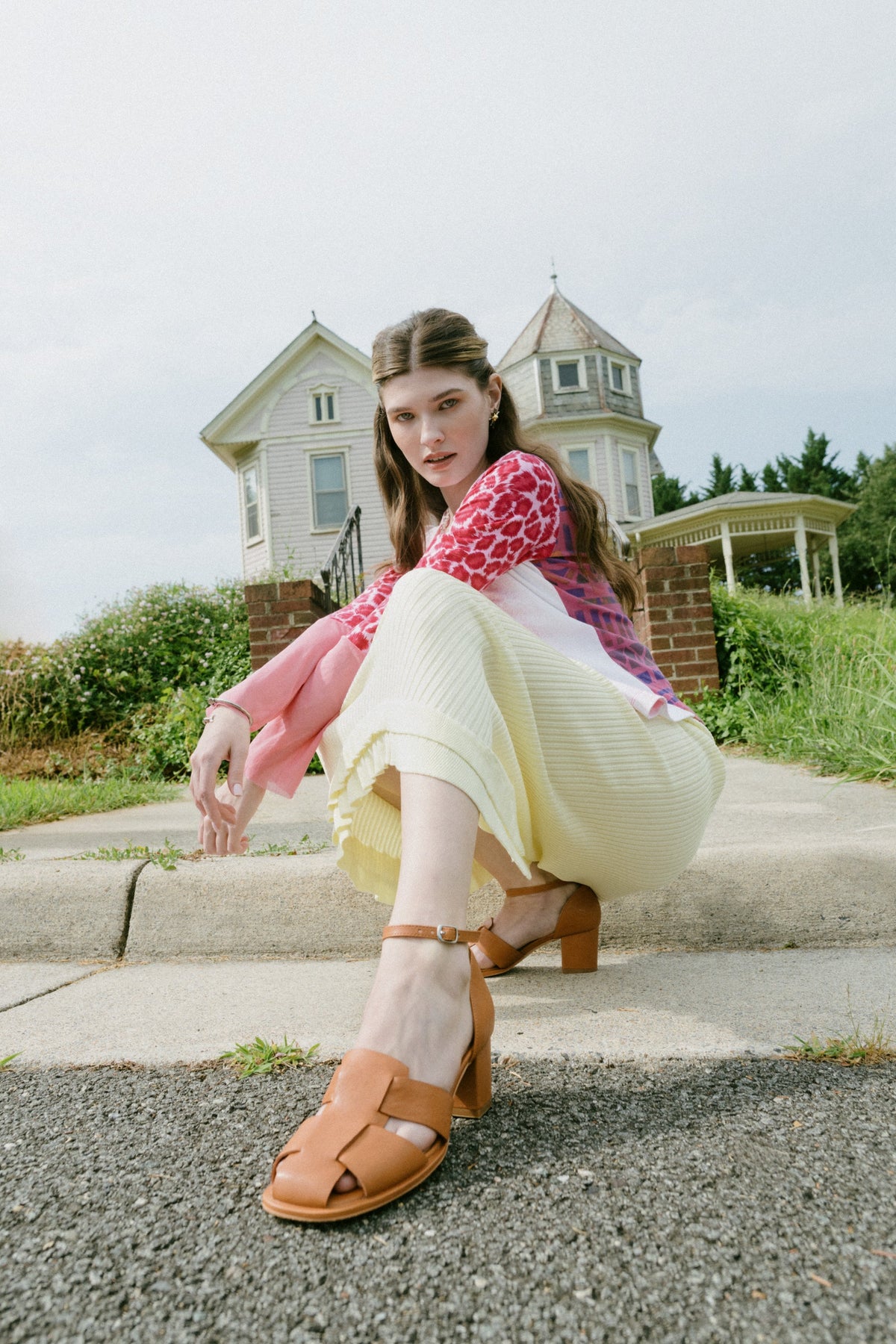 Intentionally Blank - April Leather Fisherman Heel -