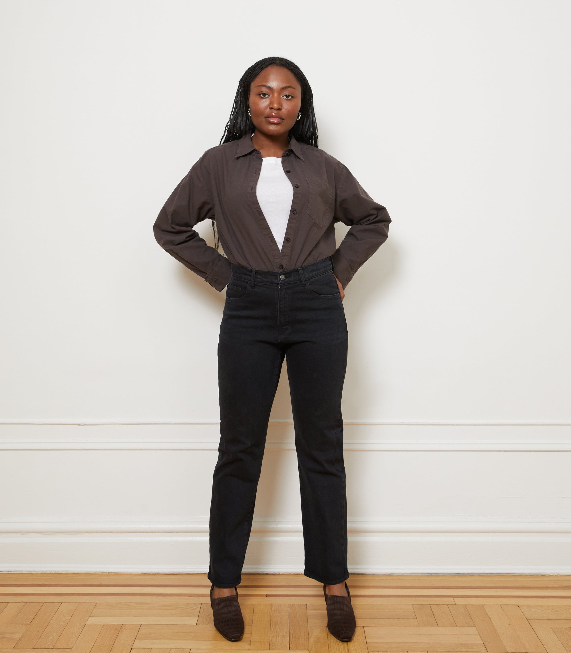 Loup - Winona High Rise Stovepipe Jeans - Black -