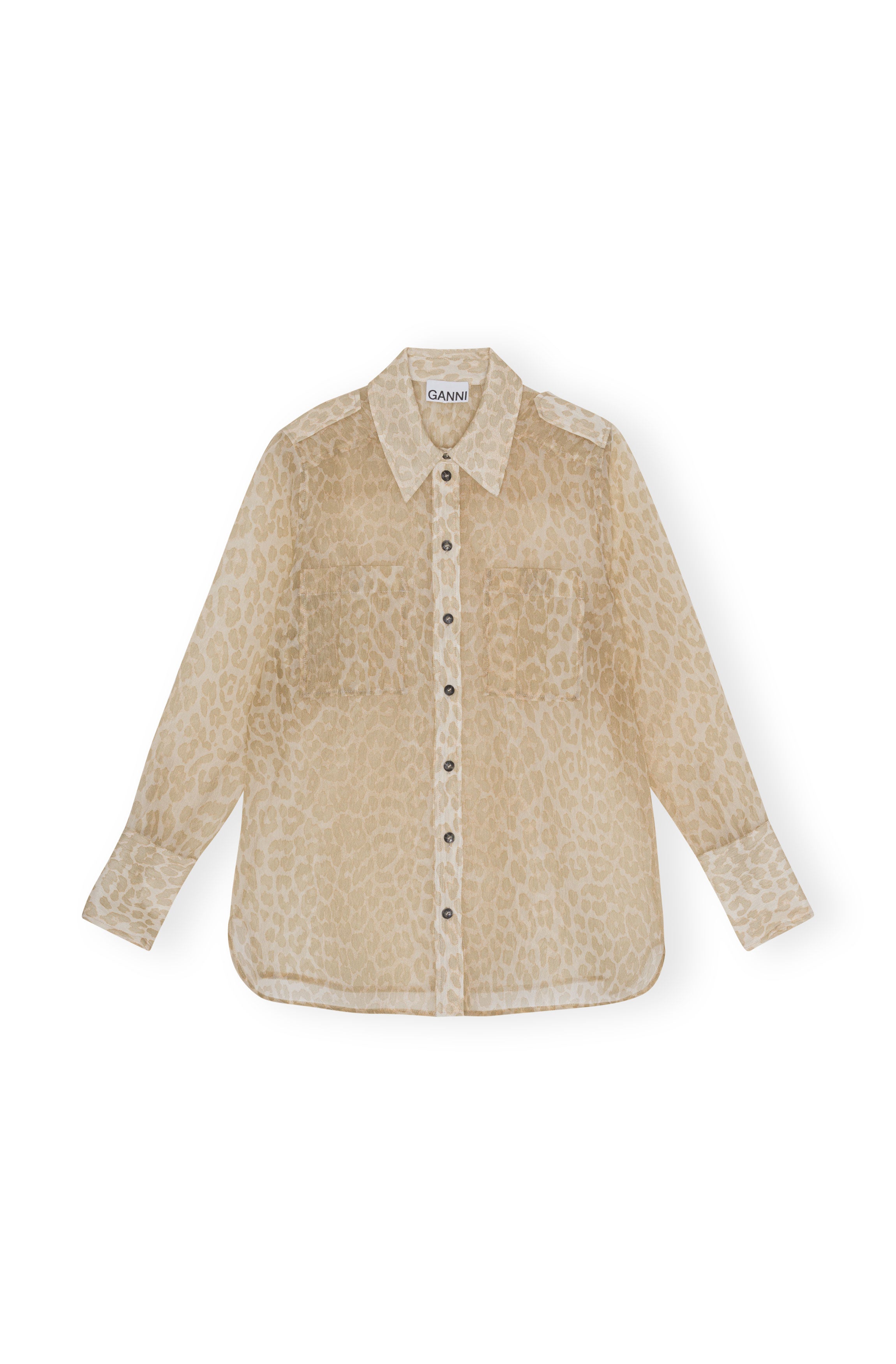 ganni organza shirt