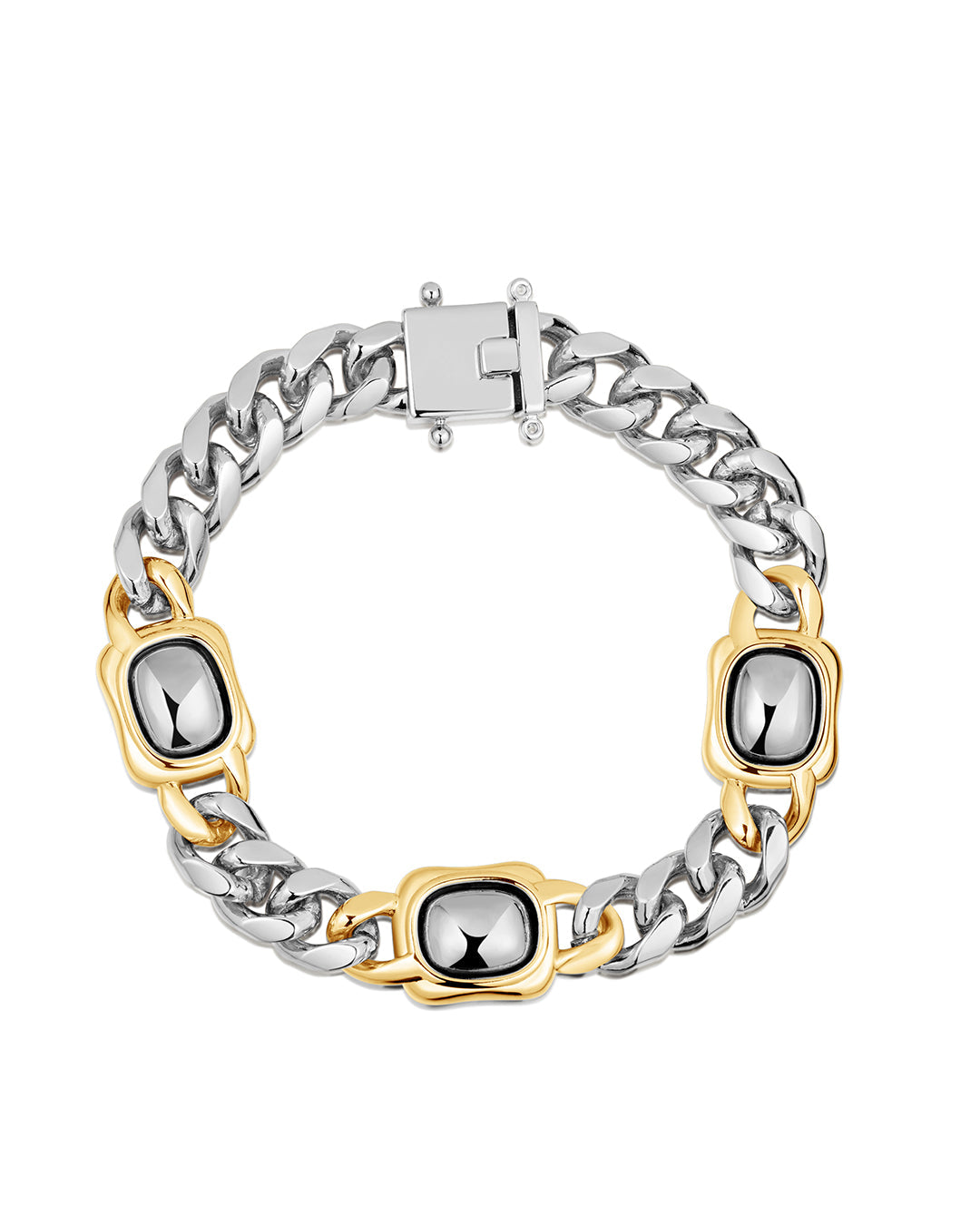 Luv Aj - Kate Bezel Stud Bracelet - Silver