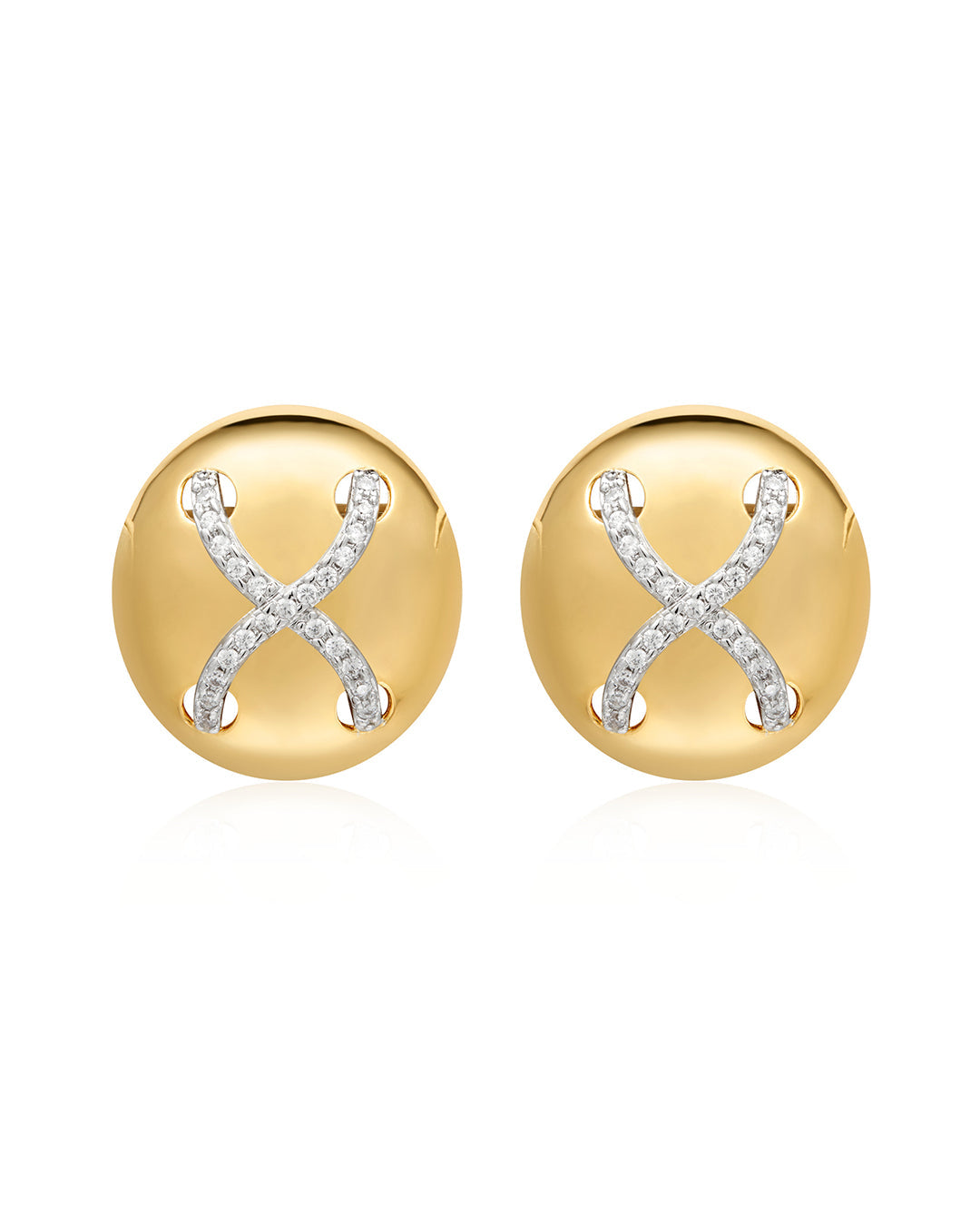 Luv Aj - Mariner Cross Studs - Gold
