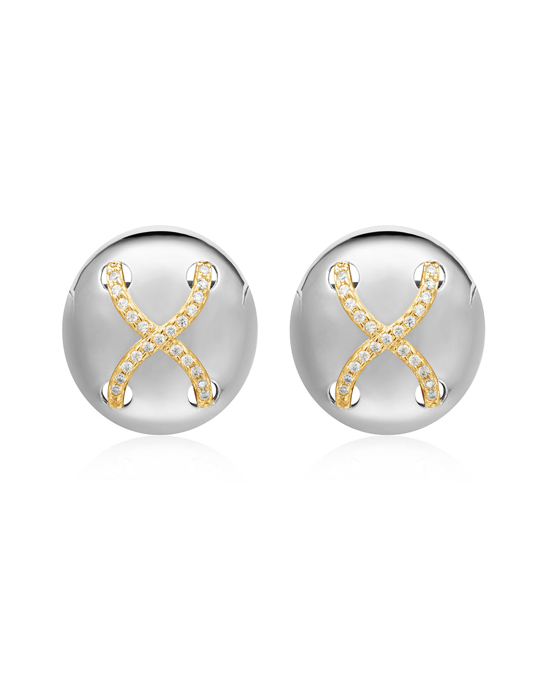 Luv Aj - Mariner Cross Studs - Silver