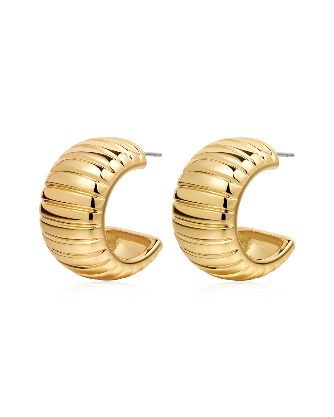 Luv Aj - Remy Ridged Hoops - Gold