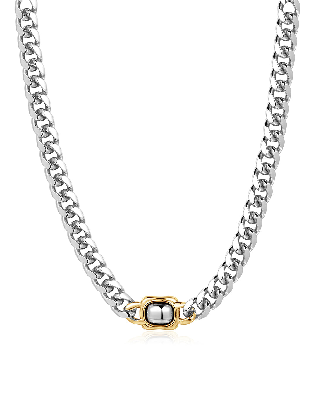 Luv Aj - Kate Bezel Stud Necklace - Silver