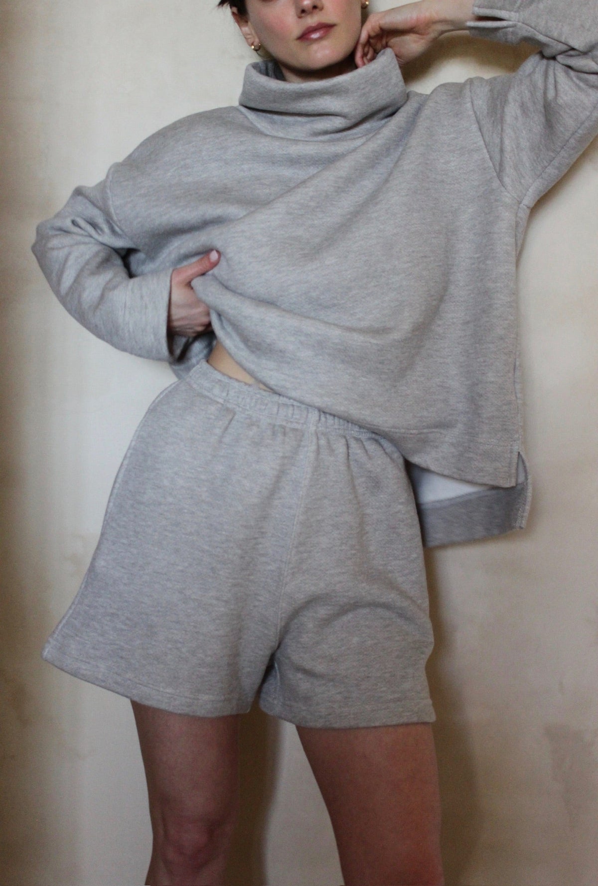 NA NIN - Donovan Fleece Sweatshort - Cinder Grey -