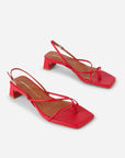 Intentionally Blank - Fifi Heeled Sandal - SCARLET LEATHER