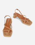 Intentionally Blank - Fifi Heeled Sandal - CAMEL LEATHER