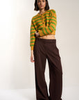 Callahan Knitwear - Fiona Cardigan - Fern Stripe -