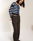 Callahan Knitwear - Fiona Cardigan - Sky Stripe -