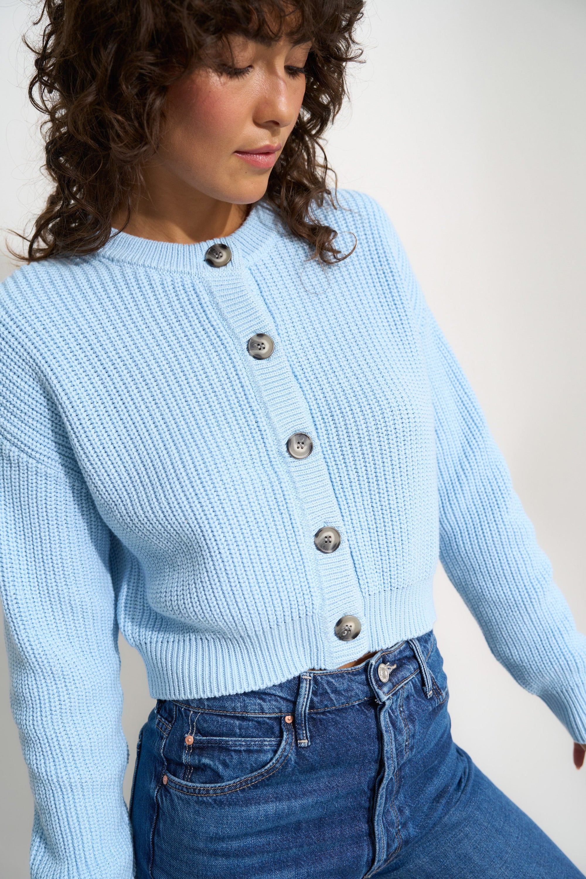 Callahan Knitwear - Fiona Cardigan - Baby Blue -
