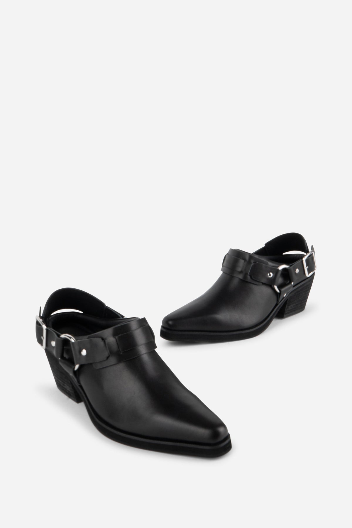 Intentionally Blank - Friday Slingback Clog Mule - BLACK LEATHER