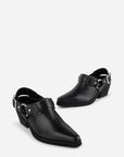 Intentionally Blank - Friday Slingback Clog Mule - BLACK LEATHER
