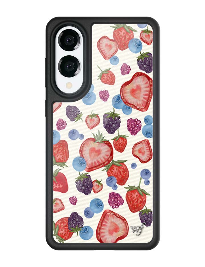 Wildflower Galaxy S25 case Edge Fruit Tart Blueberries Cute