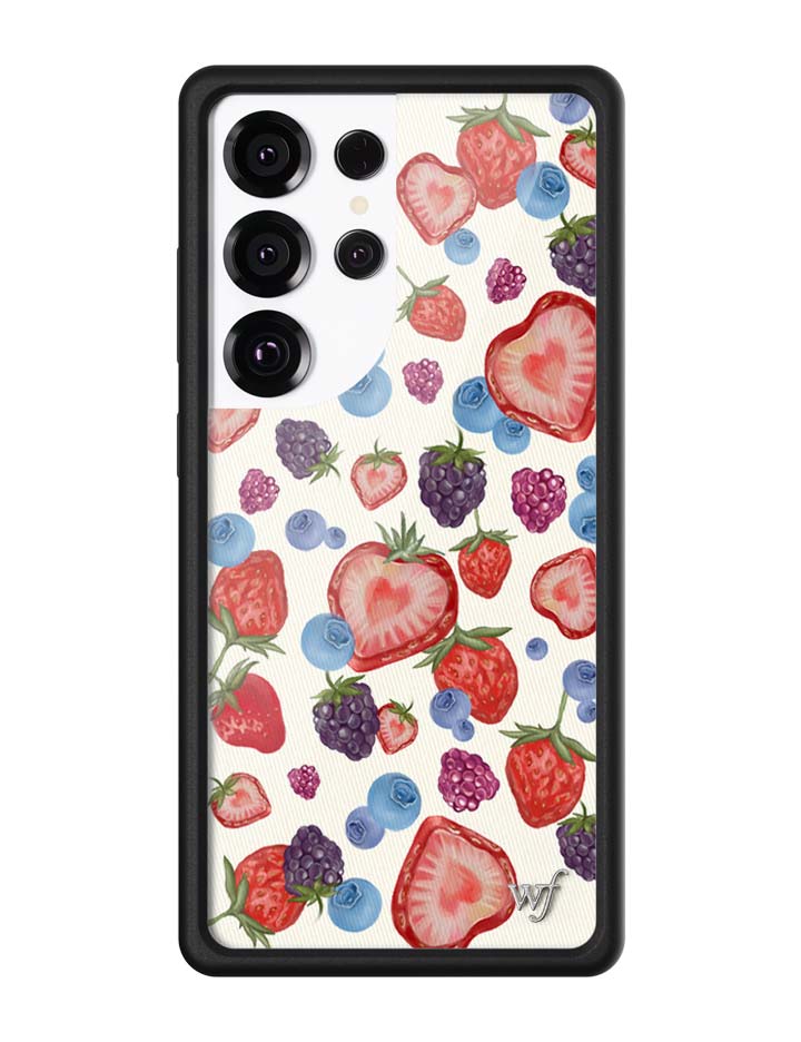 Wildflower Galaxy S25 case Ultra Fruit Tart Blueberries Cute