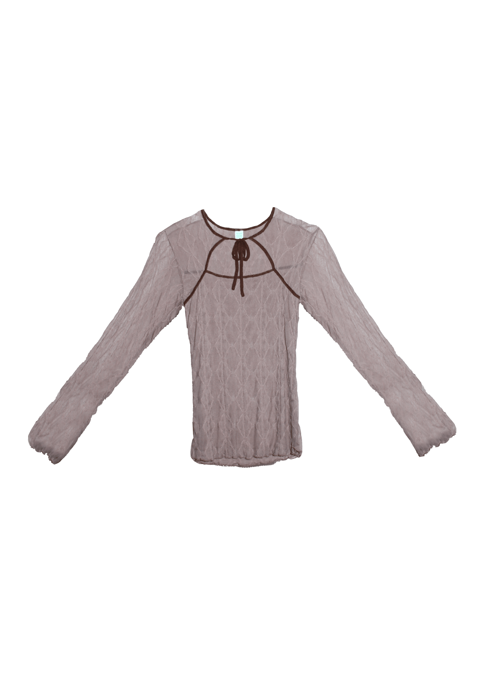 Find Me Now - Mariposa Long Sleeve Bow Tee - Mauve -