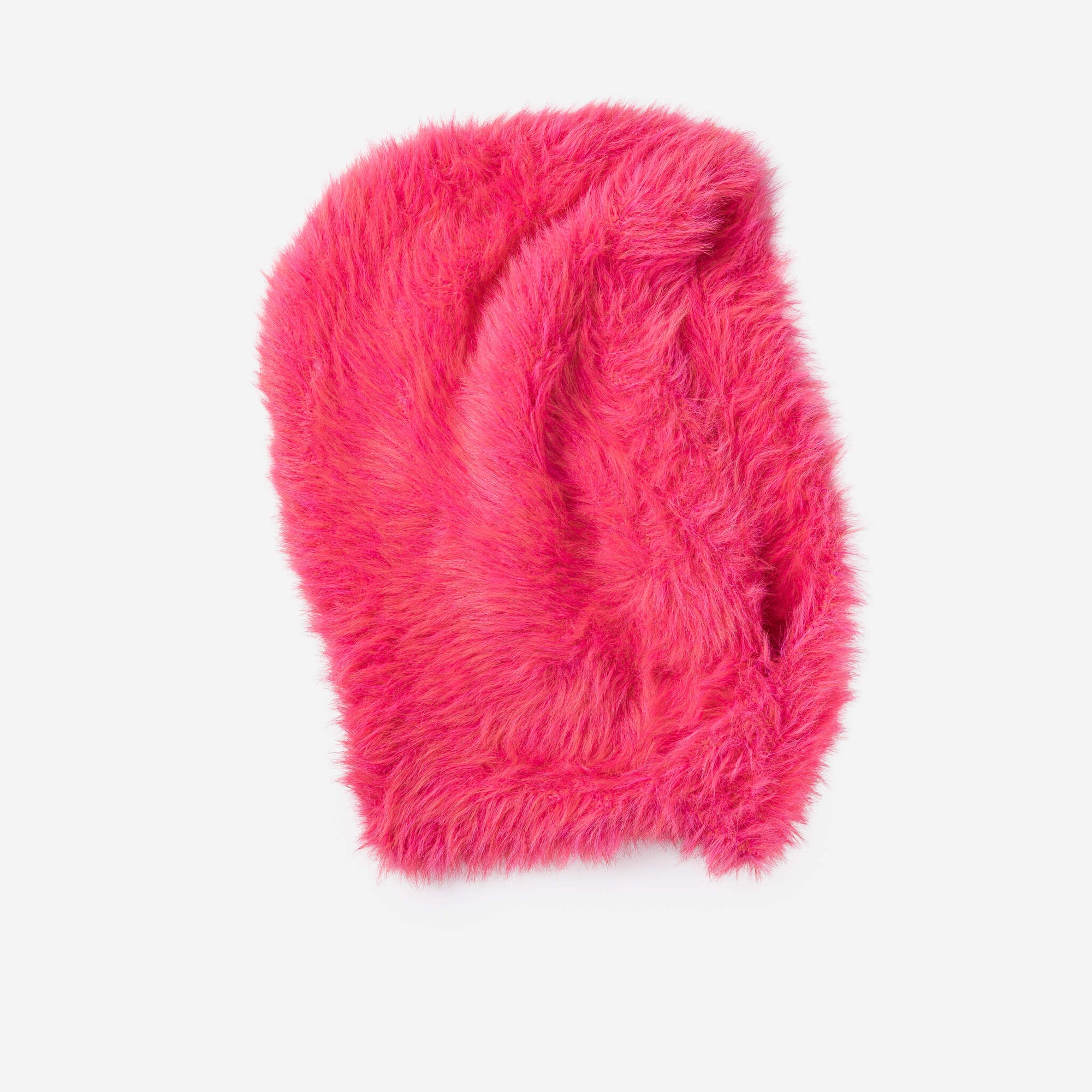 Verloop - Faux Fur Knit Hood - Fuchsia