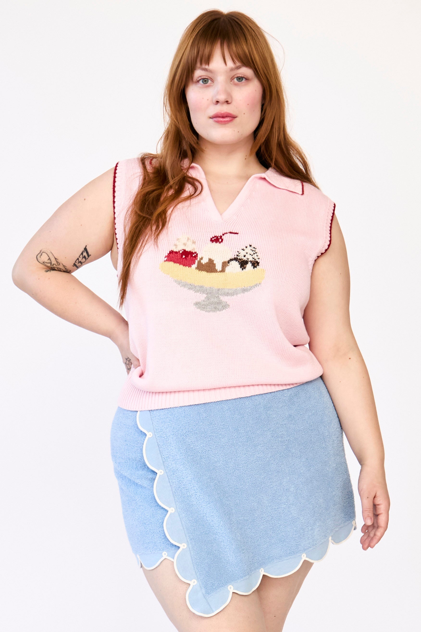 Rachel Antonoff - Split Sleeveless Polo -