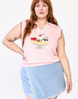 Rachel Antonoff - Split Sleeveless Polo -