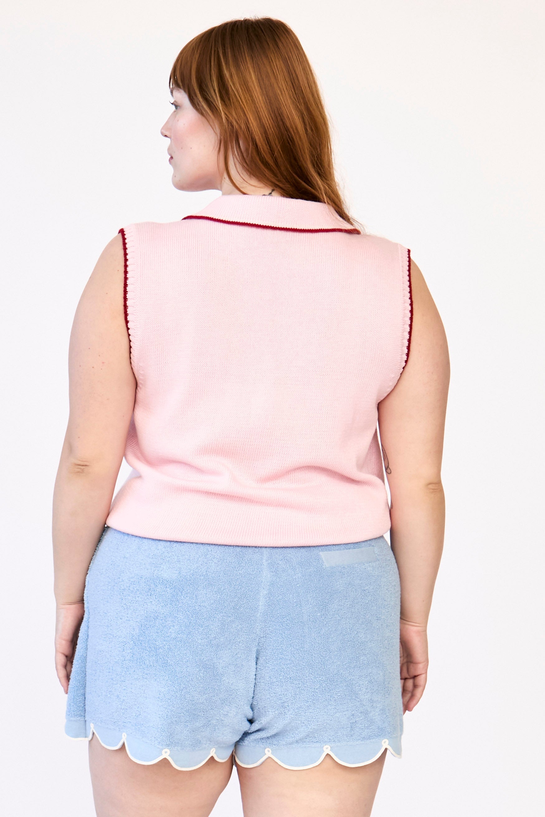 Rachel Antonoff - Split Sleeveless Polo -