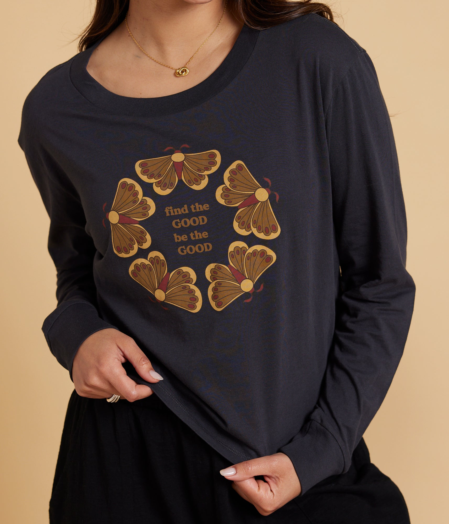 Known Supply - Find Good LS Tee - Washed Black -