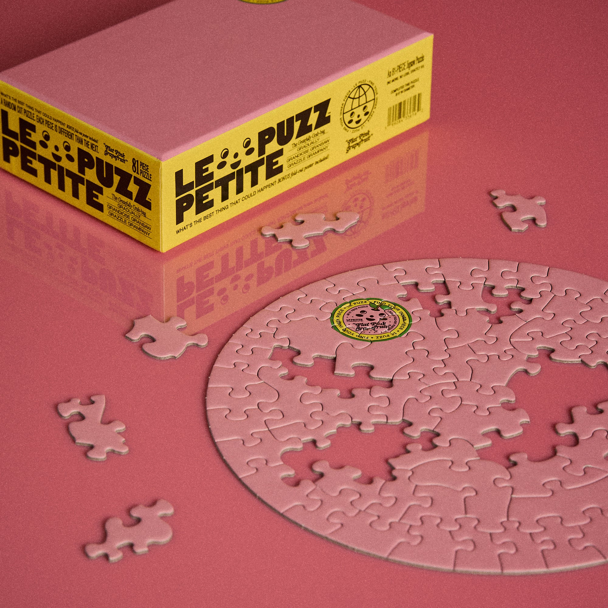 Le Puzz - Flat Pink Grapefruit Puzzle -
