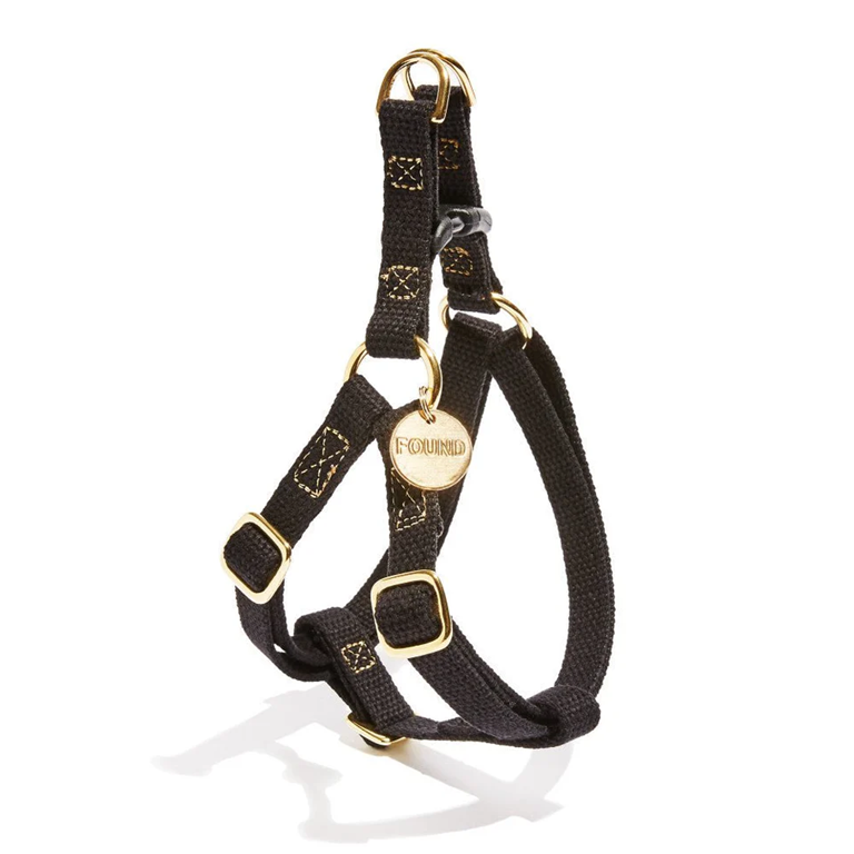 Found My Animal - Cotton Rope Dog & Cat Harness - Black -