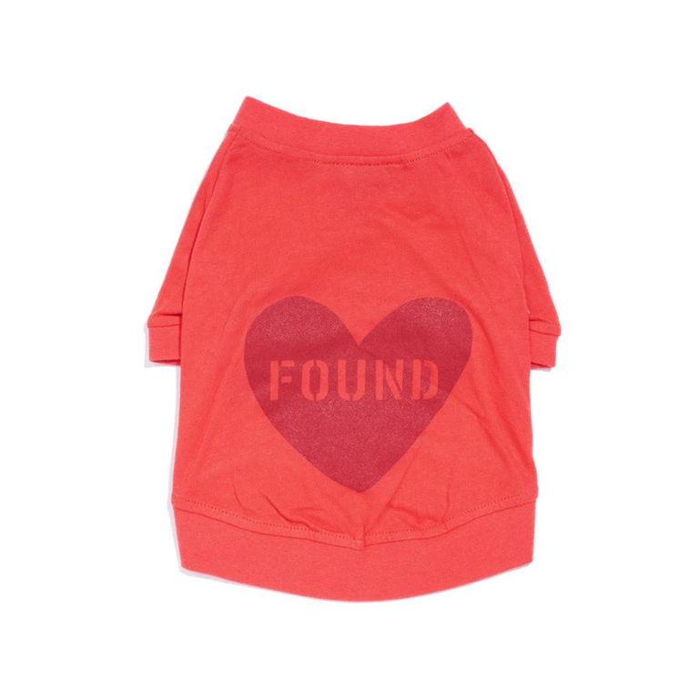 Found My Animal - Big Full Heart Animal T-Shirt - Coral Orange & Brick -