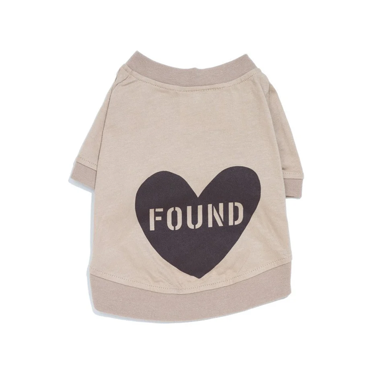 Found My Animal - Big Full Heart Animal T-Shirt - Taupe & Chocolate -