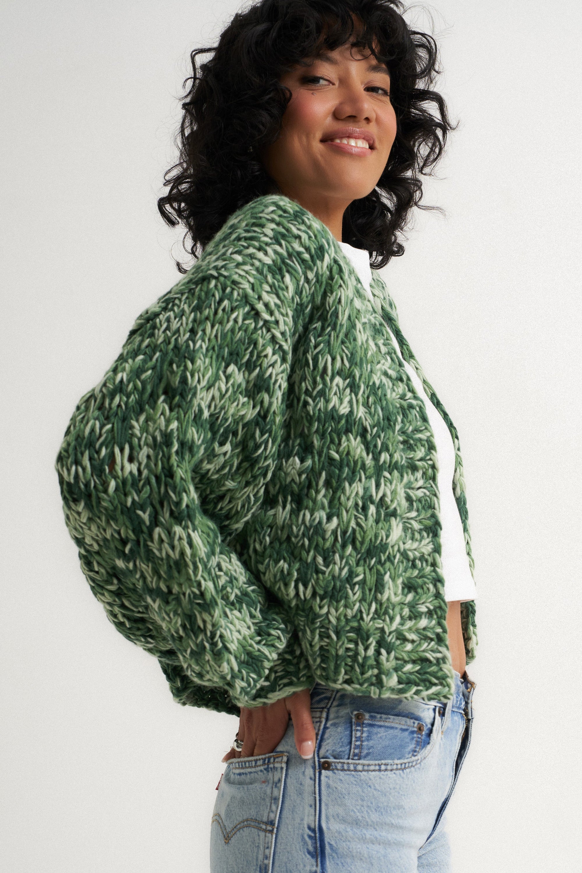 Callahan Knitwear - Gigi Cardigan - Green Multi -