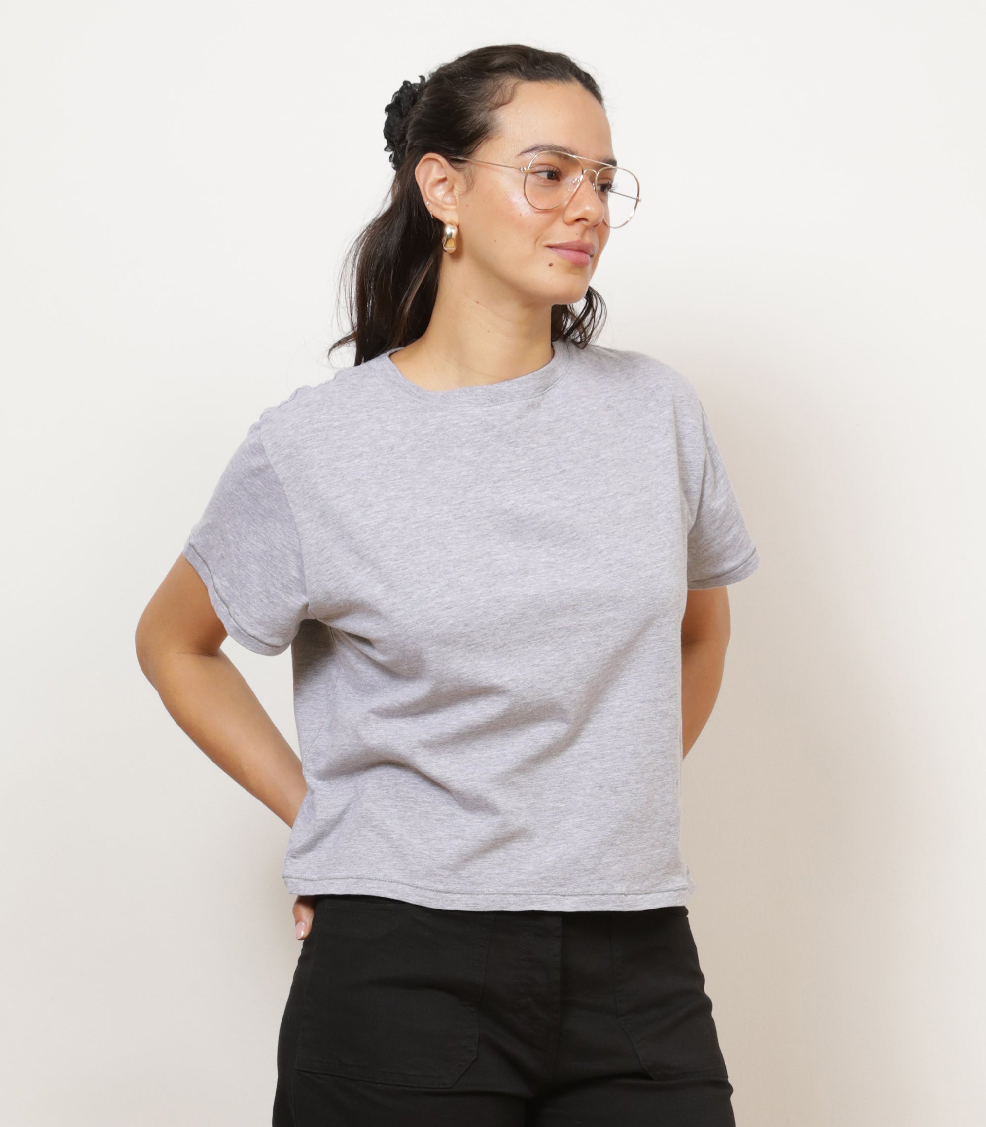 Loup - Bessette Soft Washed Tee - Heather Gray -