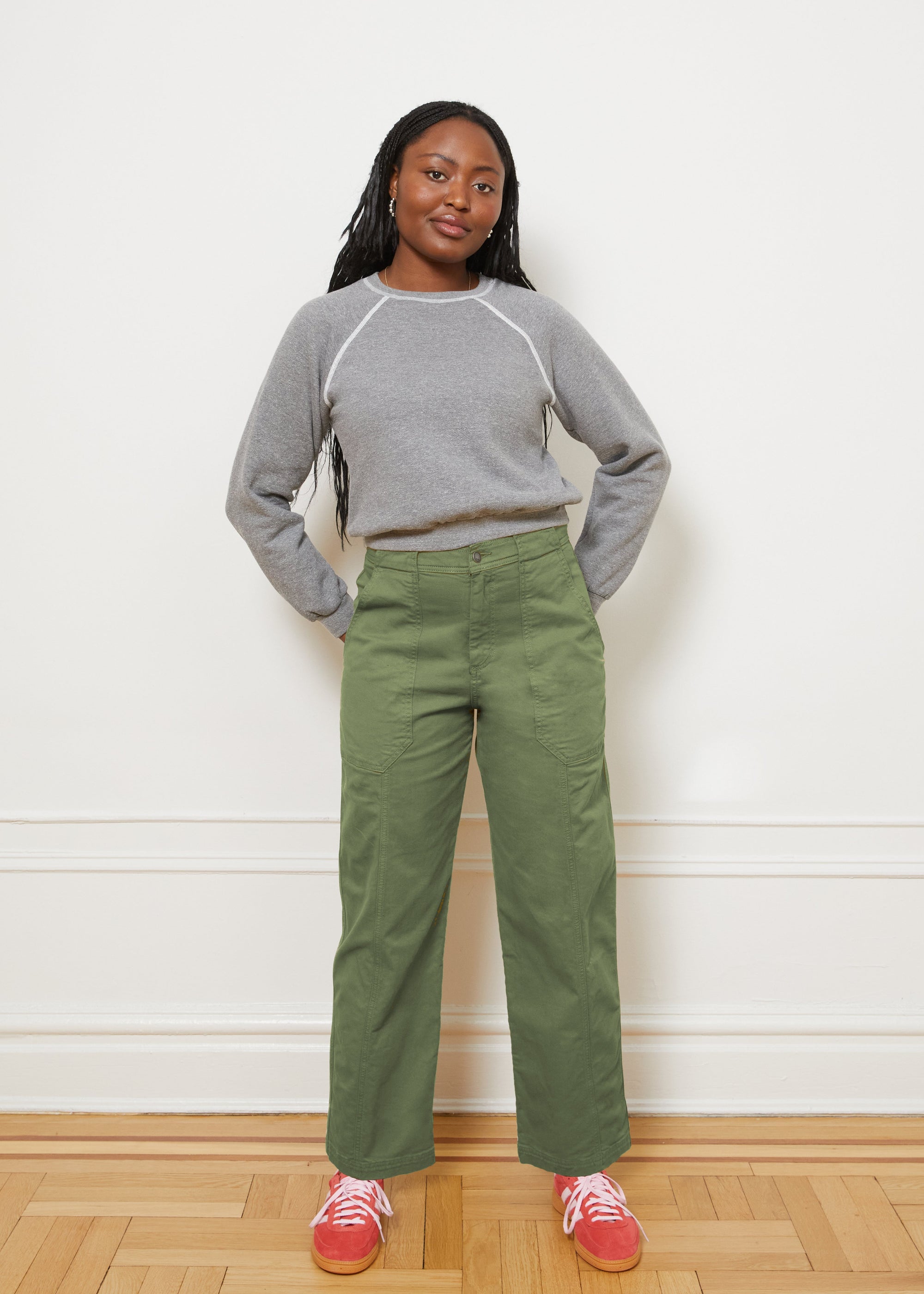 Loup - Jess Relaxed Seamed Trousers - Pistachio -